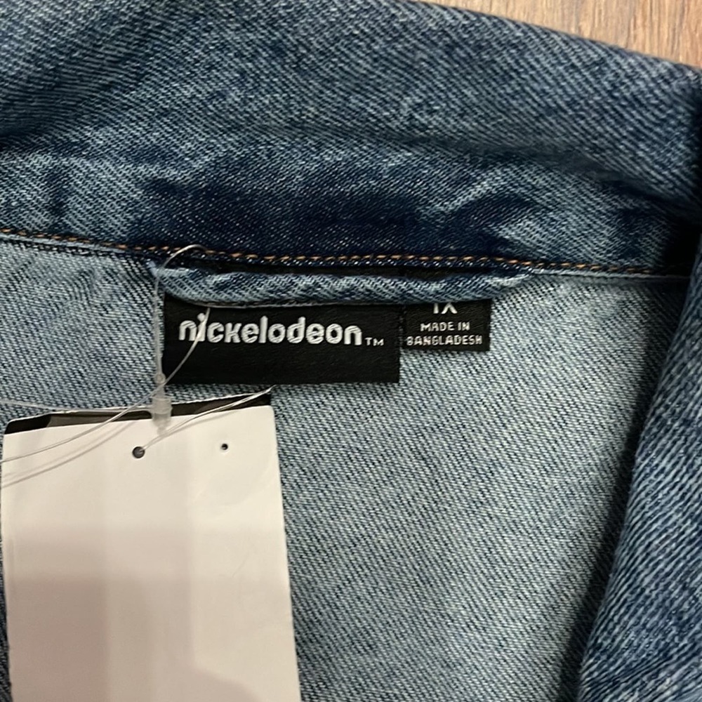 Nickelodeon Sponge Bob Oversized Denim Jacket Size 1x Free Ships Same day - Picture 3 of 5